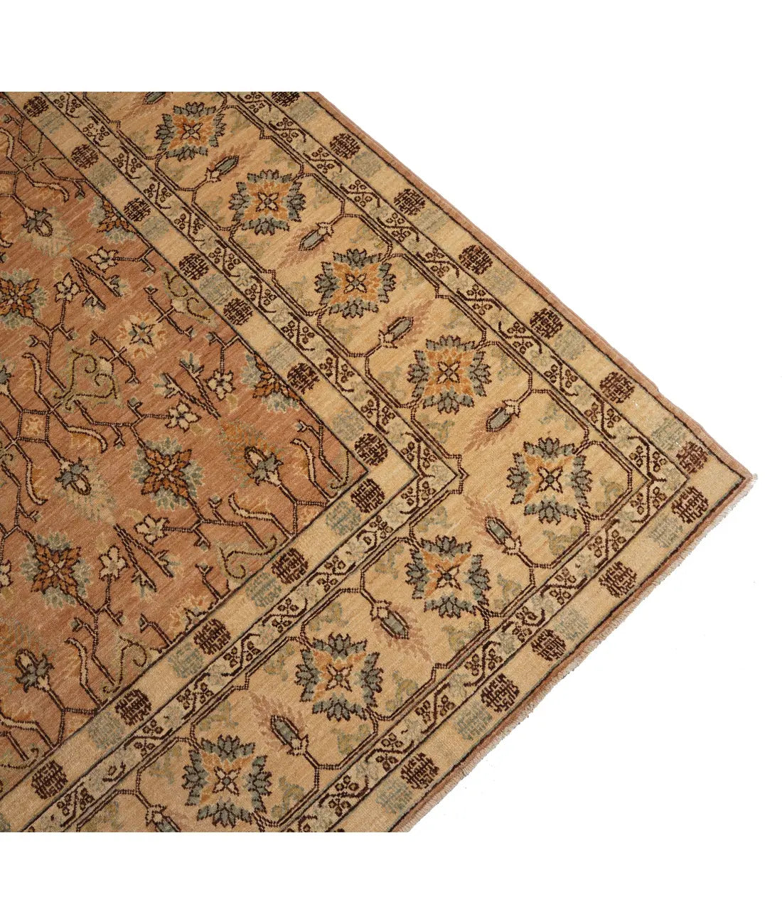 Hand Knotted Tabriz Wool Rug - 6'3'' x 11'10'' Arteverk Arteverk Rugs