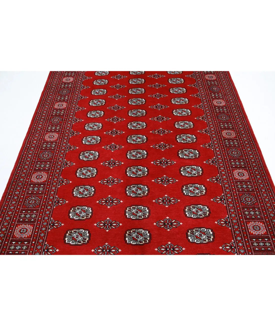 Hand Knotted Tribal Bokhara Wool Rug - 5'9'' x 8'3''