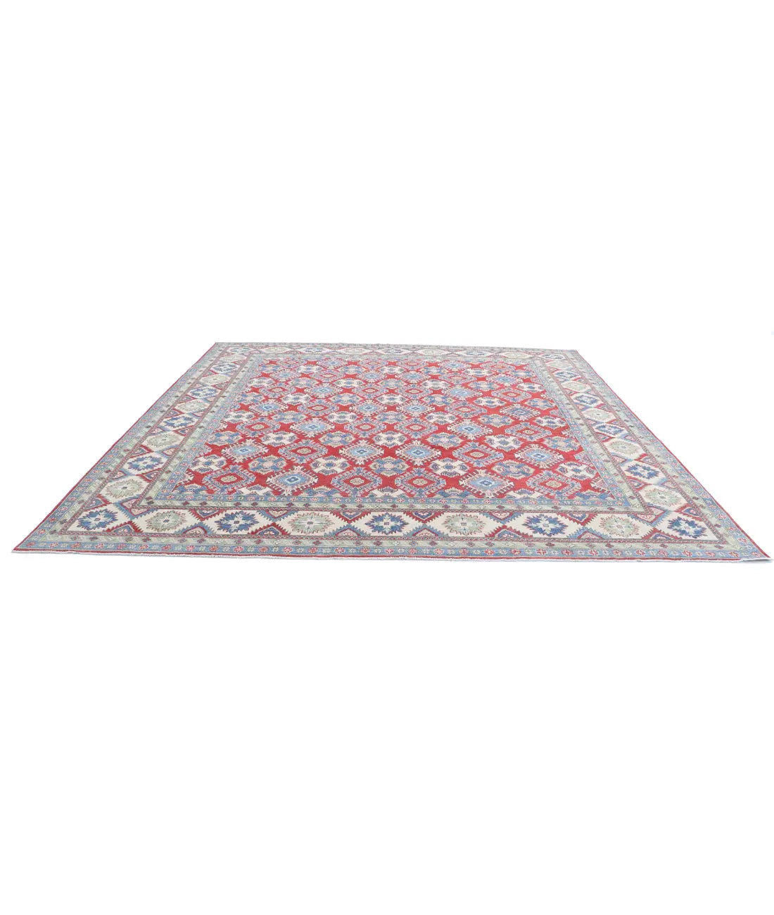 Hand Knotted Tribal Kazak Wool Rug - 11'8'' x 11'6'' - Arteverk Rugs Area rug