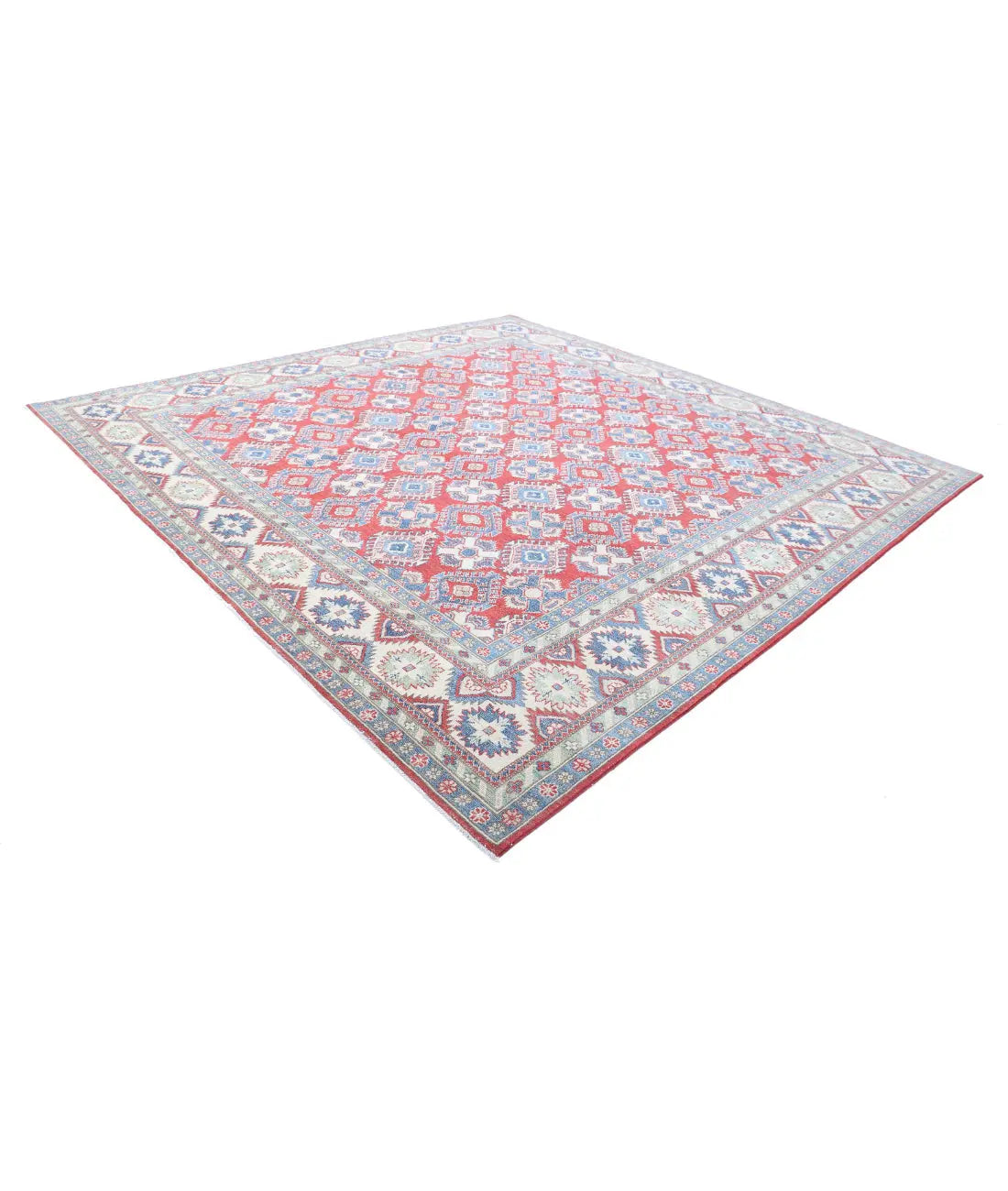 Hand Knotted Tribal Kazak Wool Rug - 11'8'' x 11'6'' - Arteverk Rugs Area rug