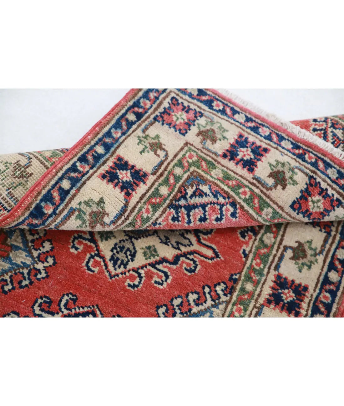 Hand Knotted Tribal Kazak Wool Rug - 1'10'' x 3'0''