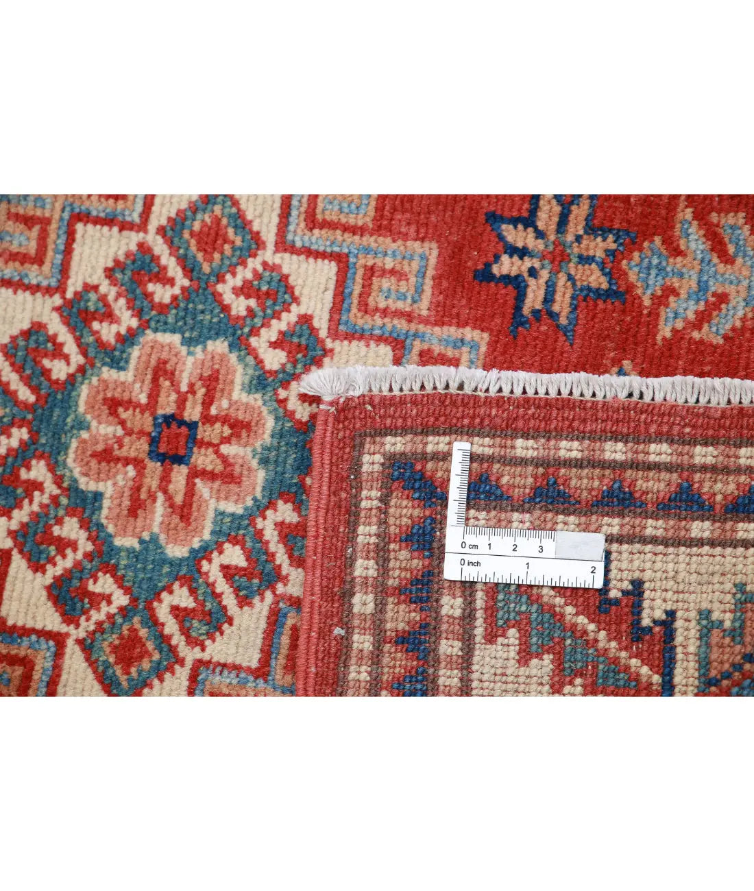 Hand Knotted Tribal Kazak Wool Rug - 1'11'' x 2'11''