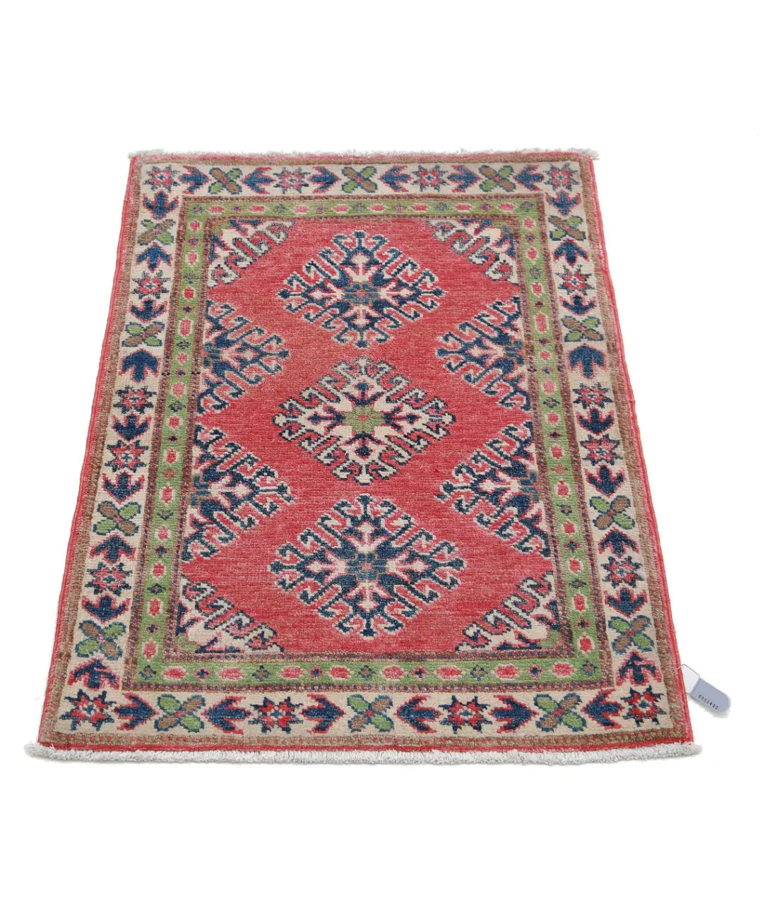 Hand Knotted Tribal Kazak Wool Rug - 1'11'' x 2'9''