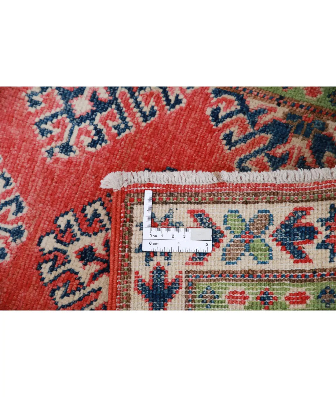 Hand Knotted Tribal Kazak Wool Rug - 1'11'' x 2'9''