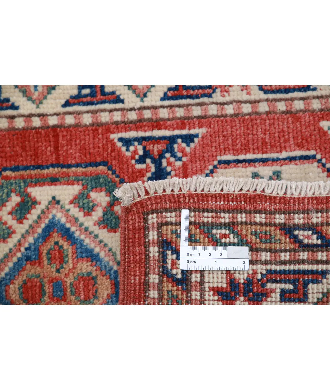 Hand Knotted Tribal Kazak Wool Rug - 2'0'' x 2'10''