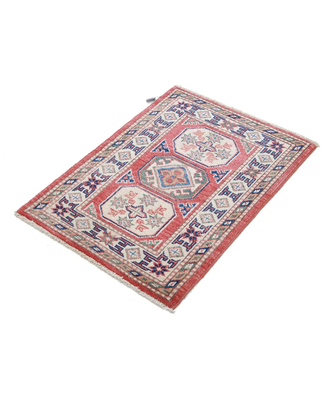 Hand Knotted Tribal Kazak Wool Rug - 2'0'' x 2'10''