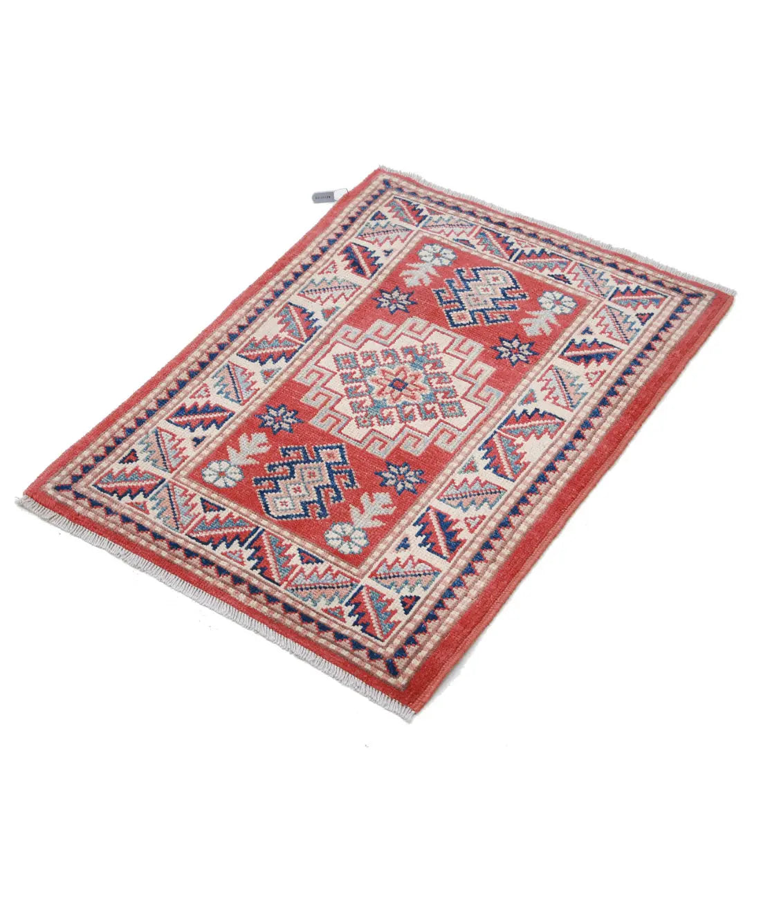 Hand Knotted Tribal Kazak Wool Rug - 2'0'' x 2'10''