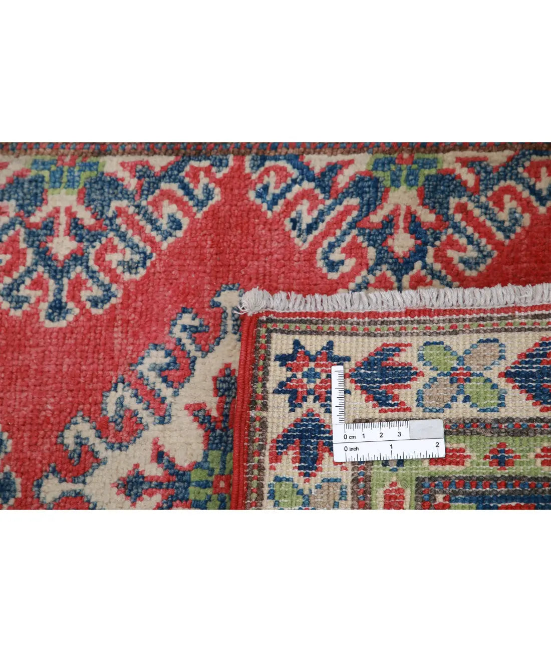 Hand Knotted Tribal Kazak Wool Rug - 2'0'' x 2'8''