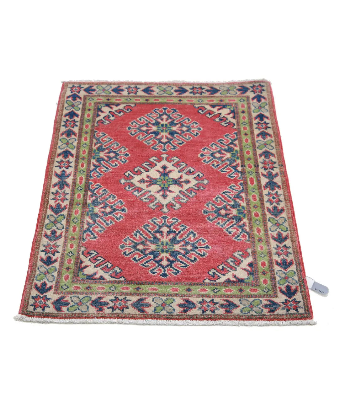 Hand Knotted Tribal Kazak Wool Rug - 2'0'' x 2'8''