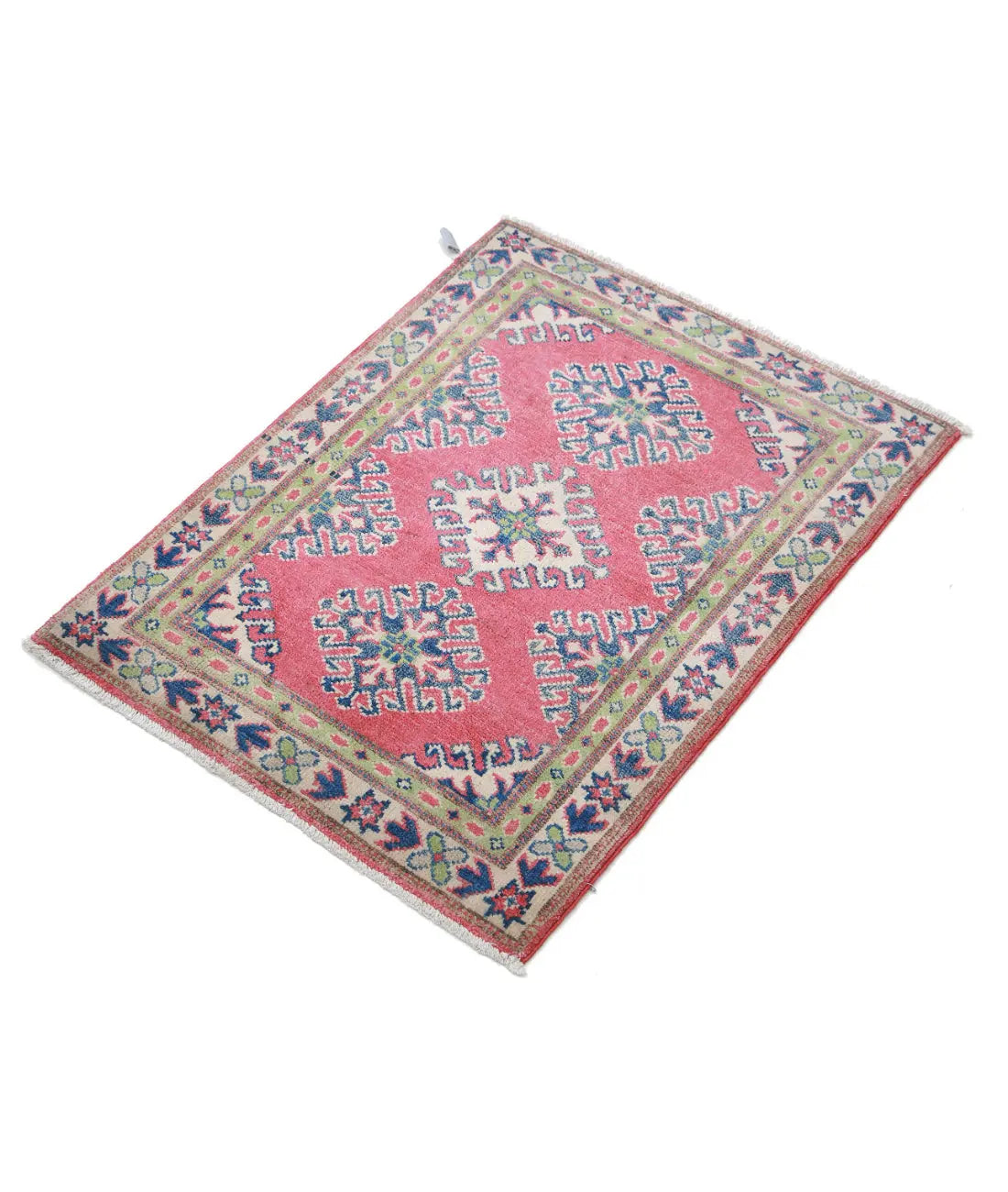 Hand Knotted Tribal Kazak Wool Rug - 2'0'' x 2'8''