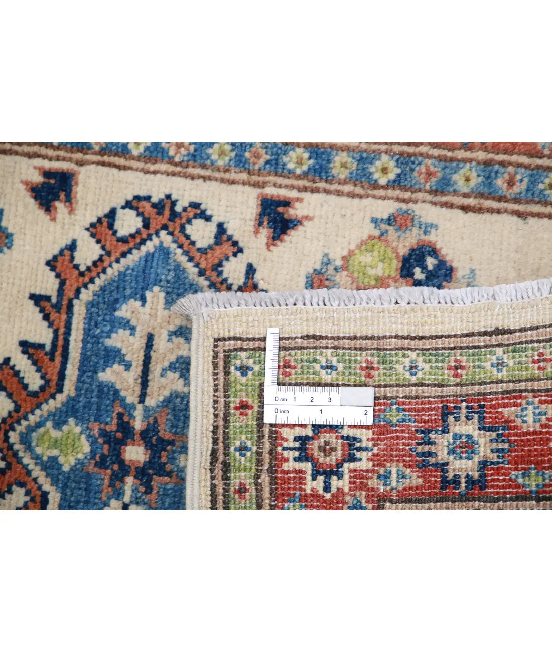 Hand Knotted Tribal Kazak Wool Rug - 2'0'' x 5'11''