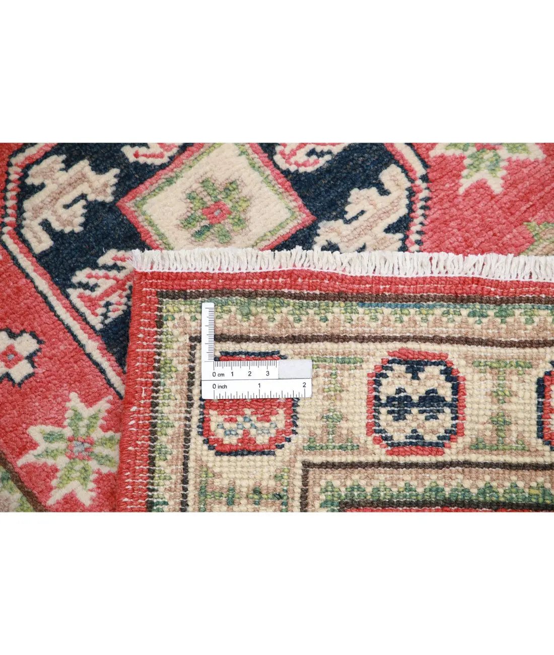 Hand Knotted Tribal Kazak Wool Rug - 2'0'' x 5'9''