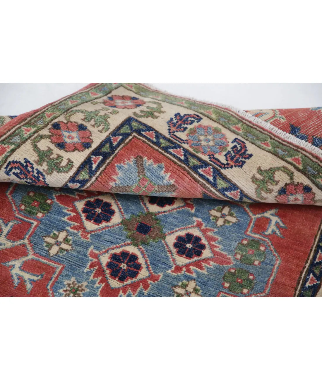 Hand Knotted Tribal Kazak Wool Rug - 2'10'' x 4'0''