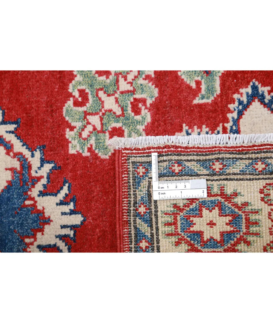 Hand Knotted Tribal Kazak Wool Rug - 2'10'' x 9'9''