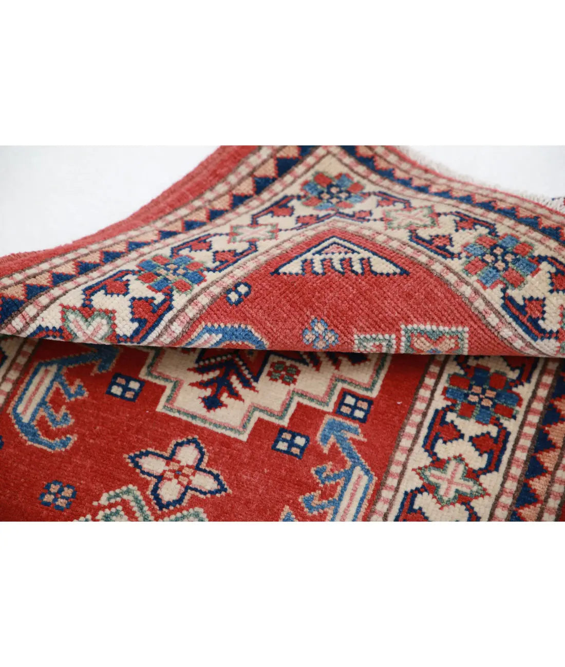 Hand Knotted Tribal Kazak Wool Rug - 2'1'' x 2'10''