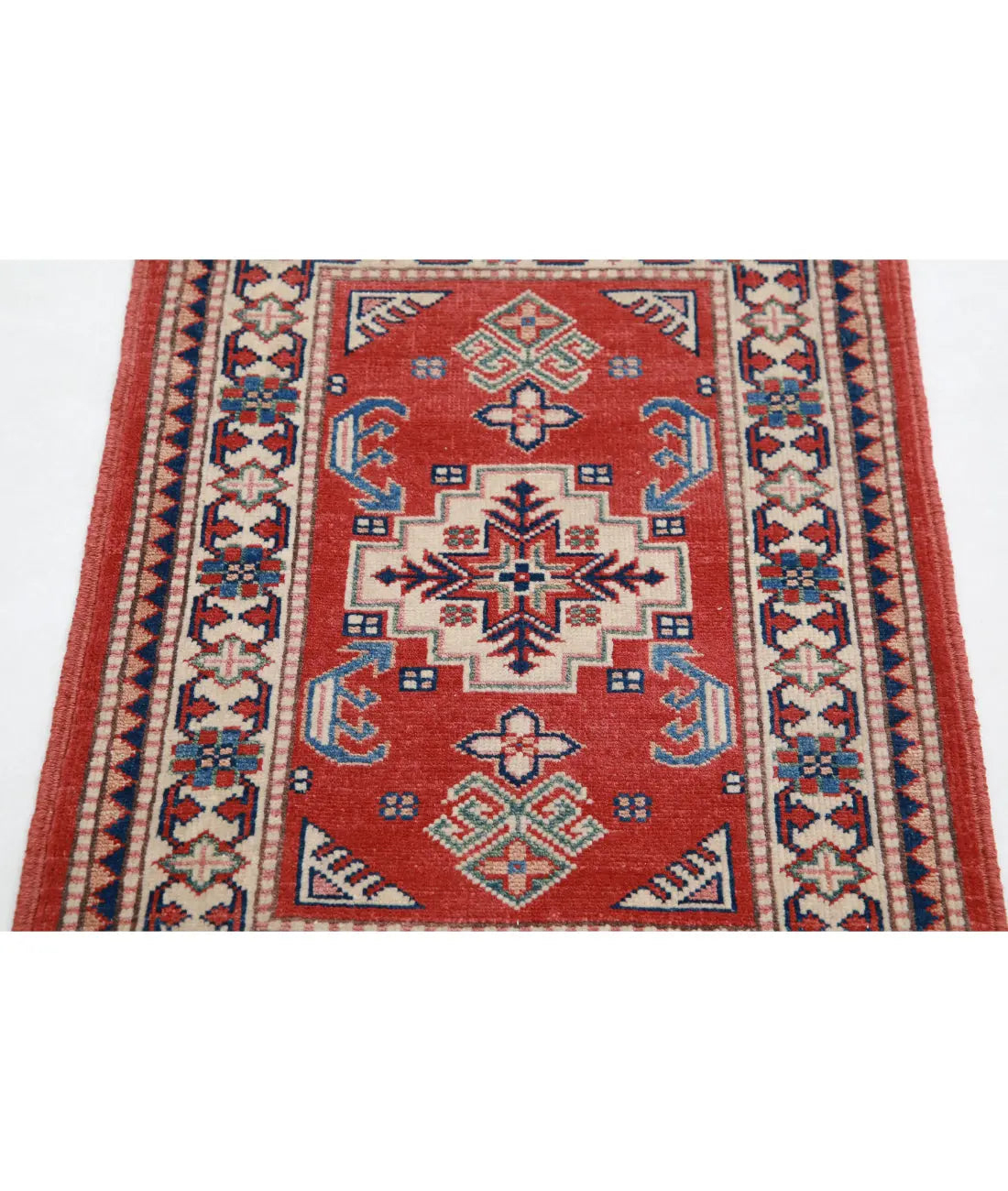 Hand Knotted Tribal Kazak Wool Rug - 2'1'' x 2'10''