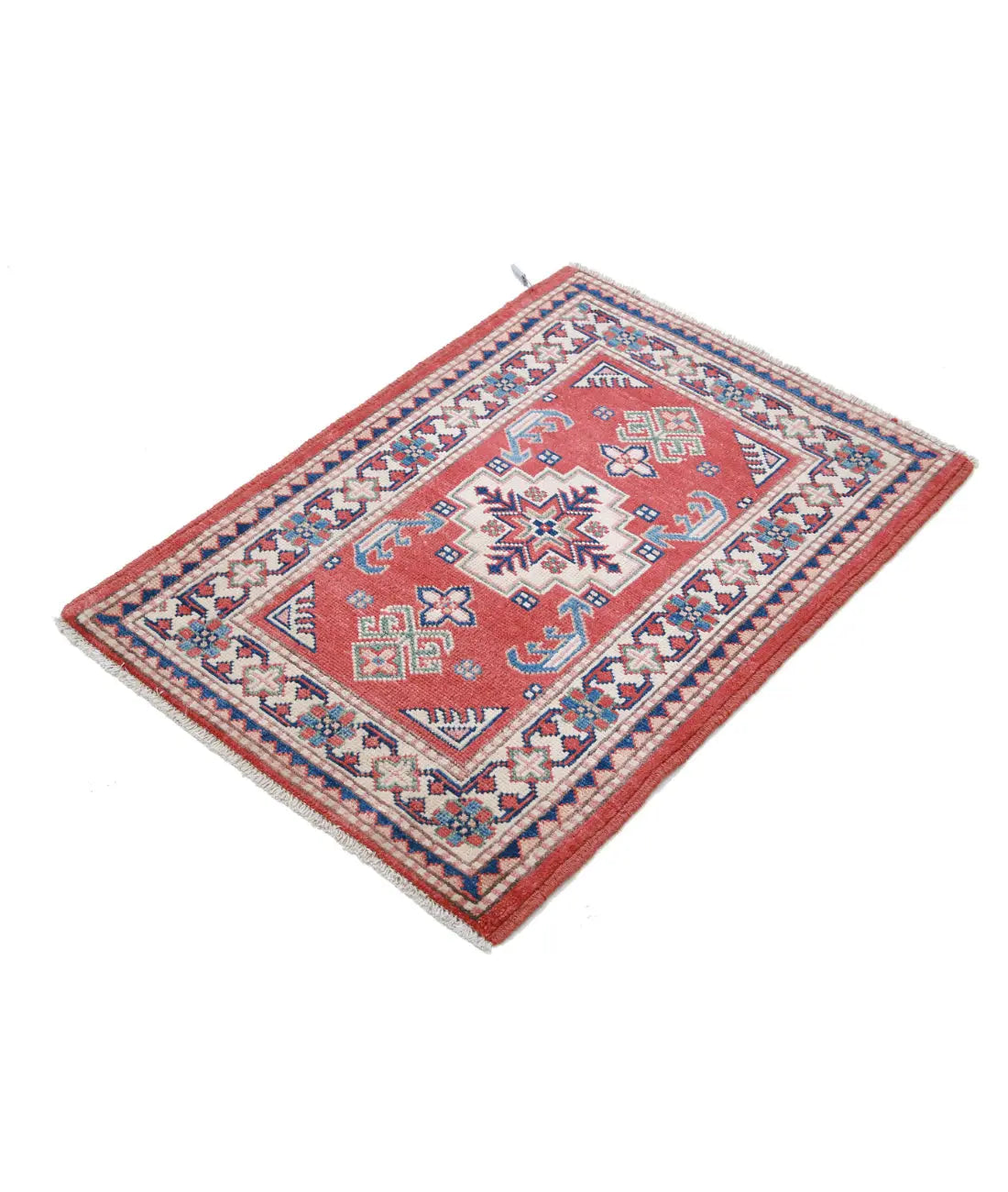 Hand Knotted Tribal Kazak Wool Rug - 2'1'' x 2'10''