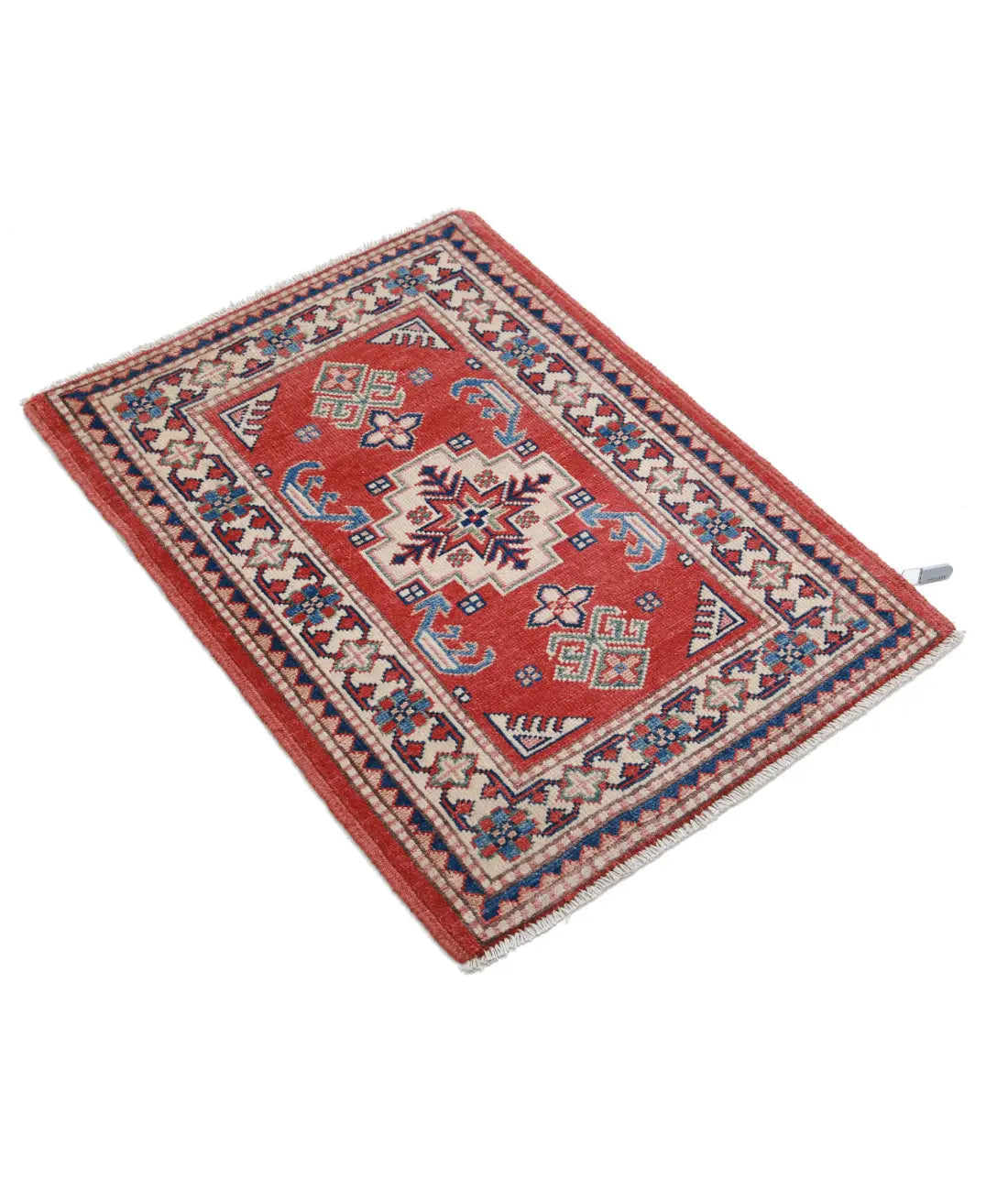 Hand Knotted Tribal Kazak Wool Rug - 2'1'' x 2'10''