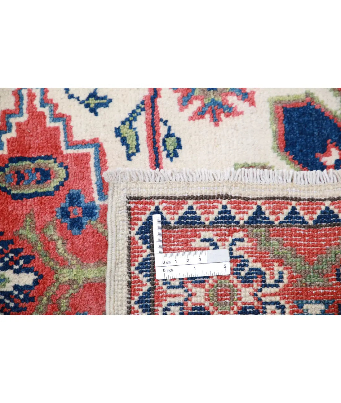 Hand Knotted Tribal Kazak Wool Rug - 2'6'' x 9'7''