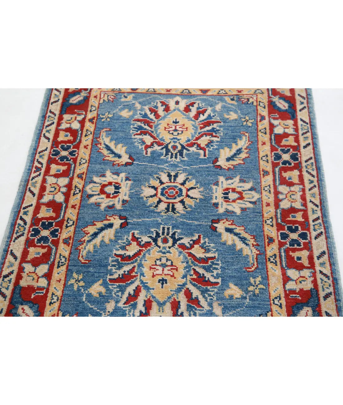 Hand Knotted Tribal Kazak Wool Rug - 2'7'' x 3'10''