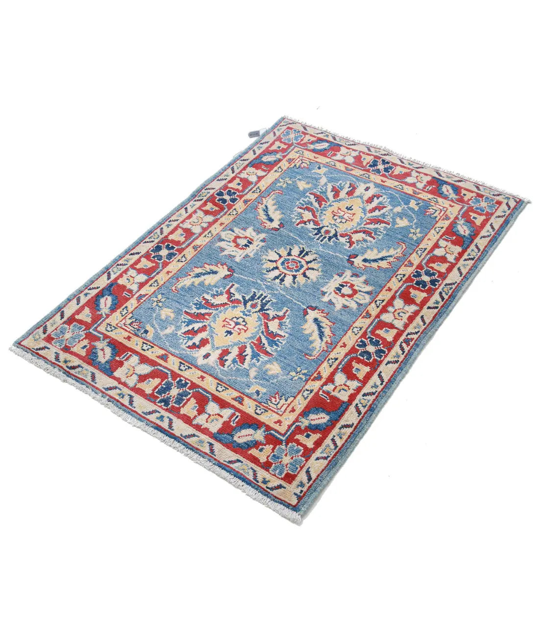 Hand Knotted Tribal Kazak Wool Rug - 2'7'' x 3'10''