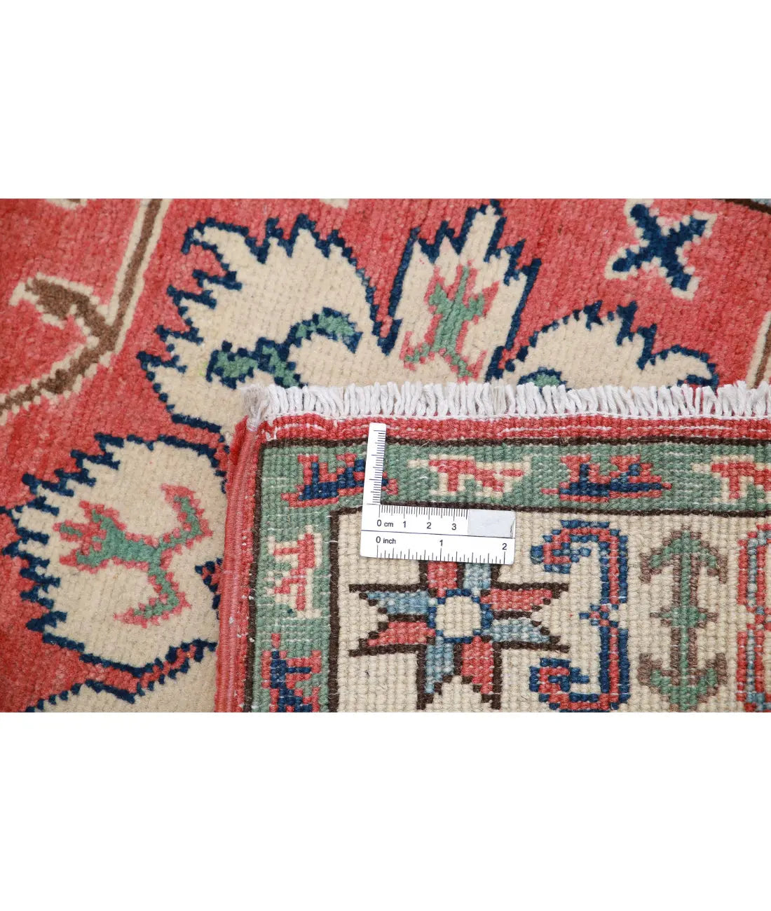 Hand Knotted Tribal Kazak Wool Rug - 2'7'' x 3'11''