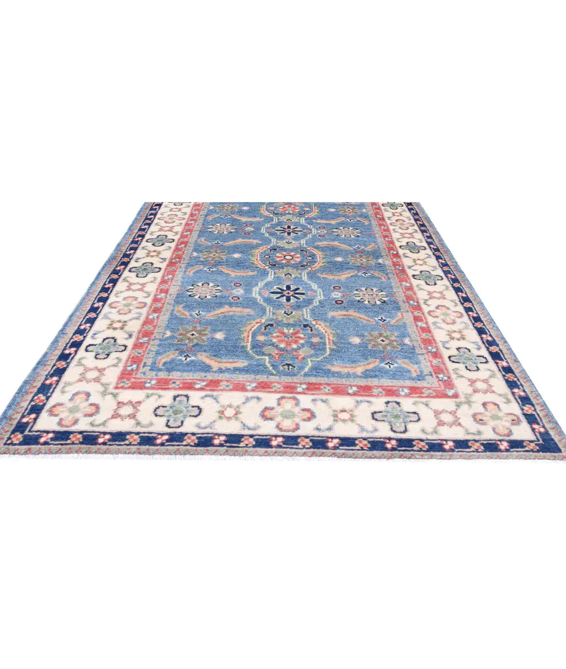 Hand Knotted Tribal Kazak Wool Rug - 2'7'' x 4'1''