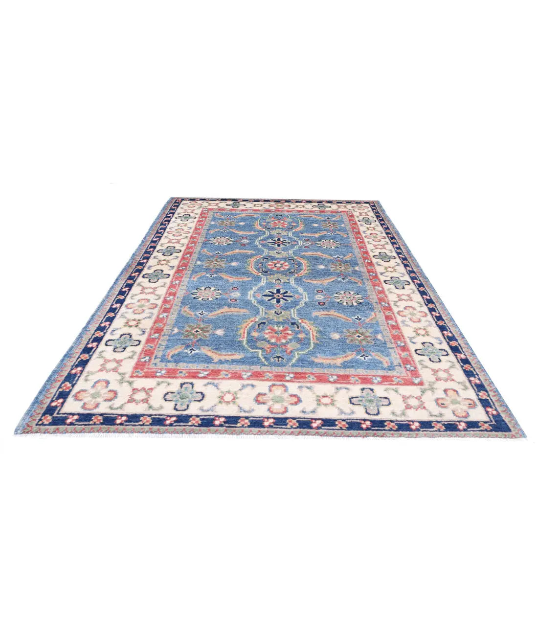 Hand Knotted Tribal Kazak Wool Rug - 2'7'' x 4'1''