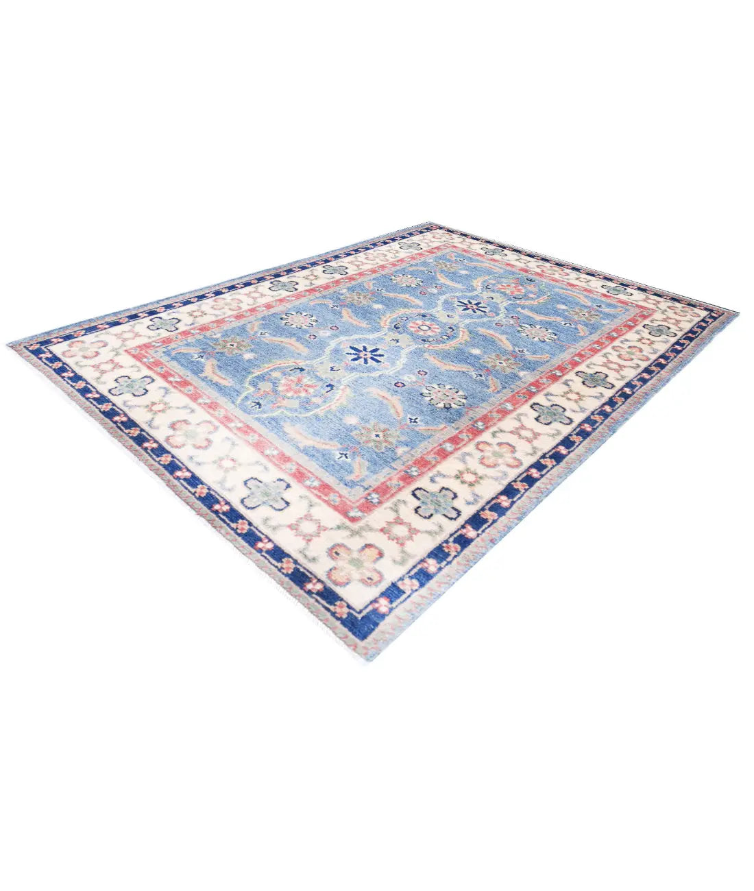 Hand Knotted Tribal Kazak Wool Rug - 2'7'' x 4'1''