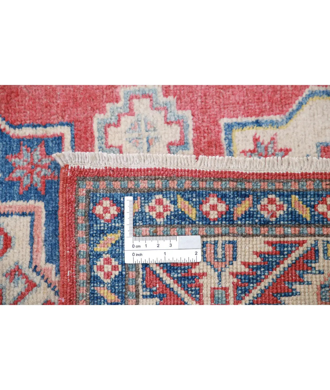 Hand Knotted Tribal Kazak Wool Rug - 2'7'' x 9'0''