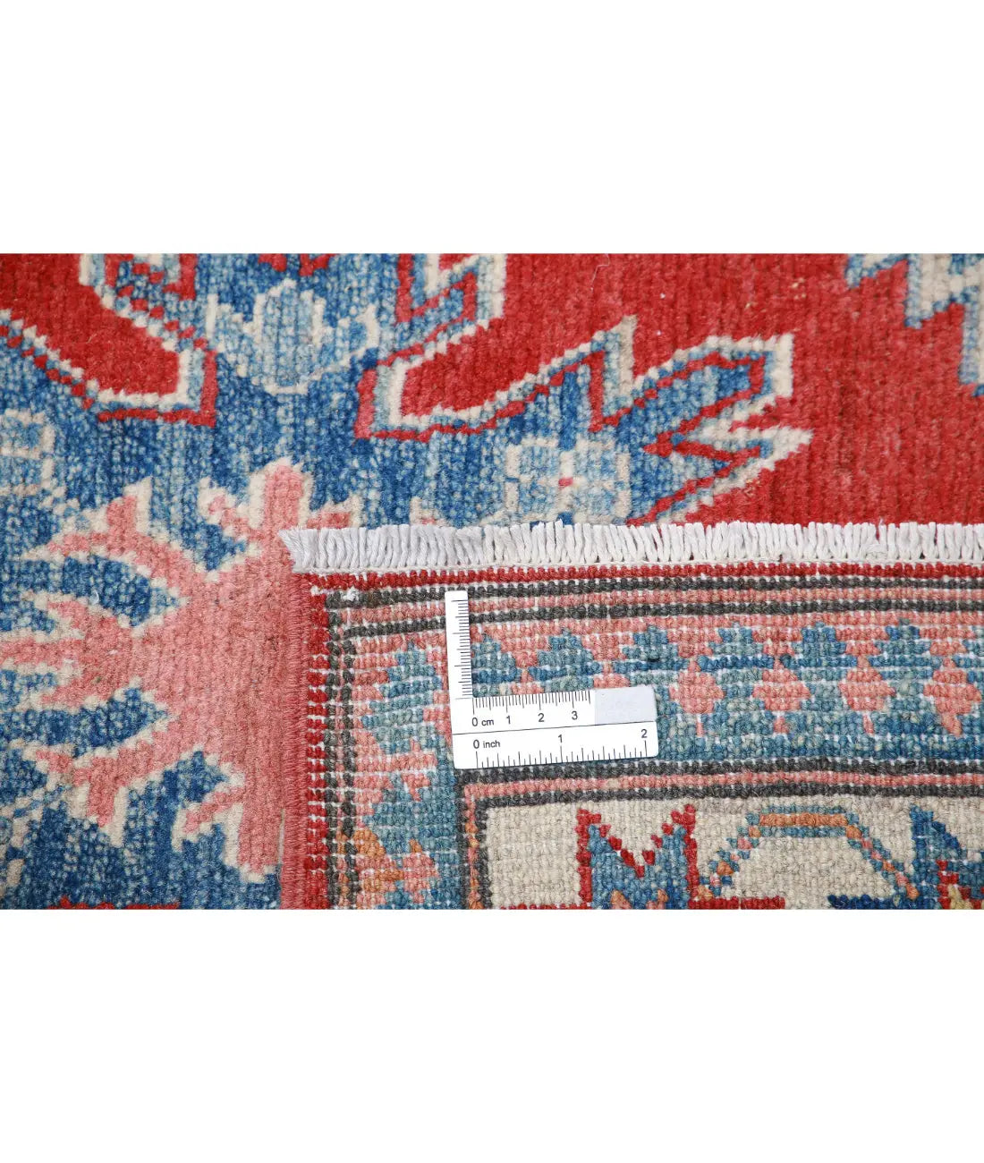 Hand Knotted Tribal Kazak Wool Rug - 2'7'' x 9'2''