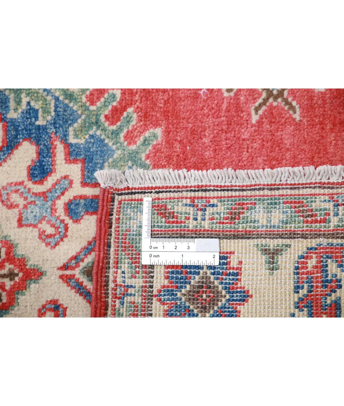 Hand Knotted Tribal Kazak Wool Rug - 2'7'' x 9'7''