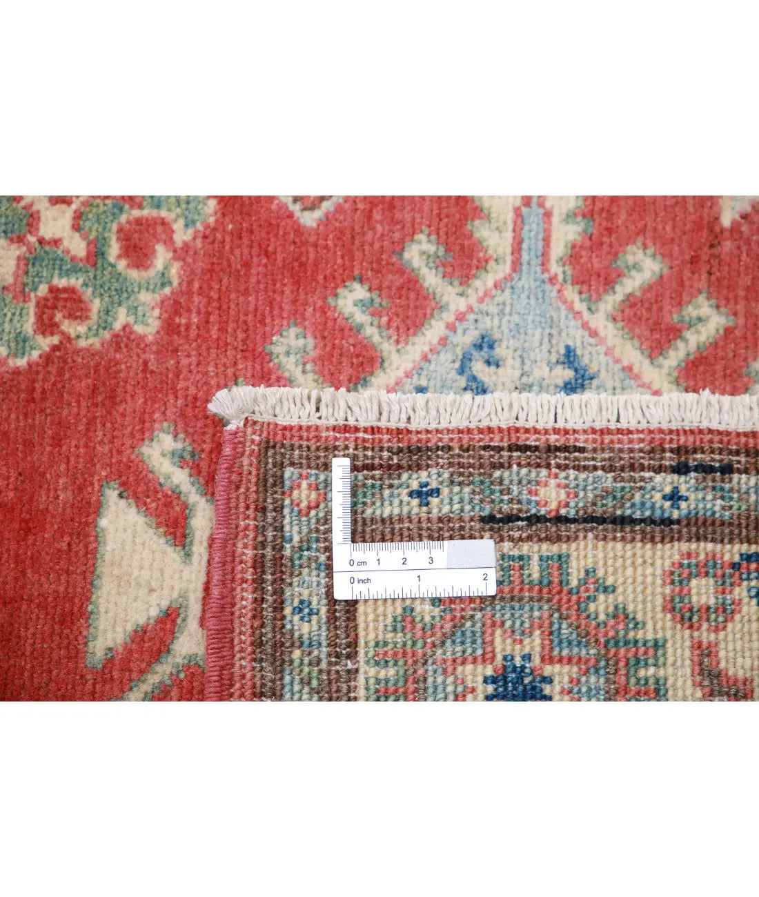 Hand Knotted Tribal Kazak Wool Rug - 2'7'' x 9'7''