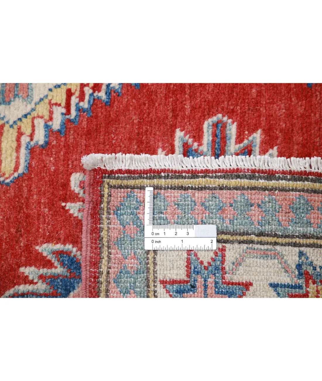 Hand Knotted Tribal Kazak Wool Rug - 2'7'' x 9'8''