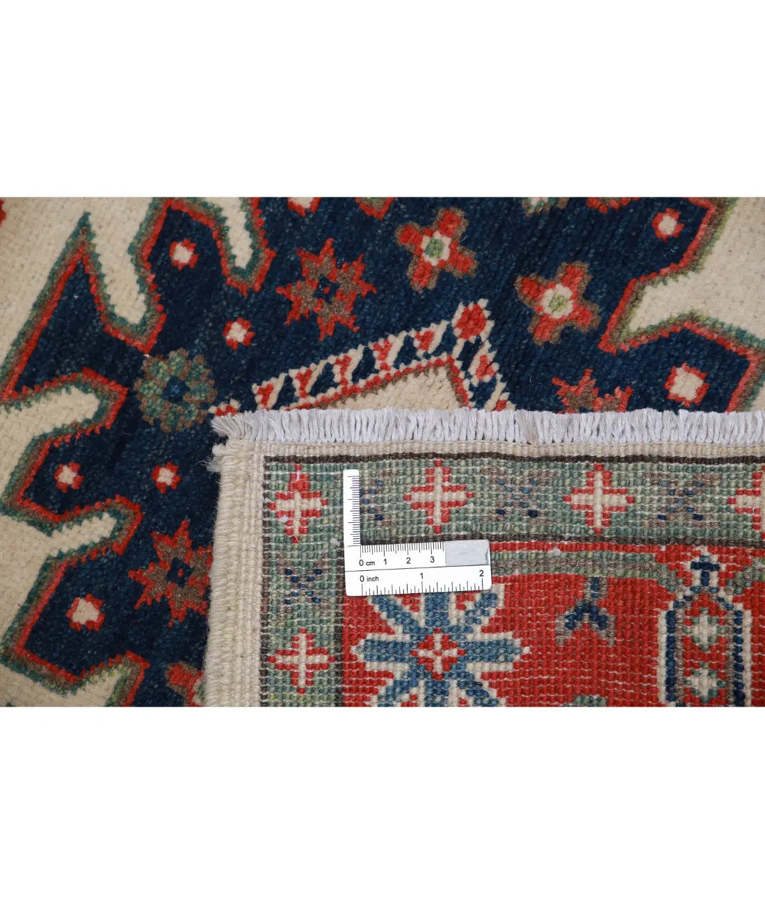 Hand Knotted Tribal Kazak Wool Rug - 2'8'' x 3'11''