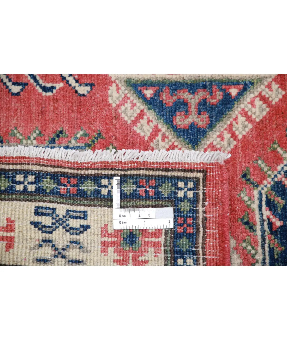 Hand Knotted Tribal Kazak Wool Rug - 2'8'' x 9'5''