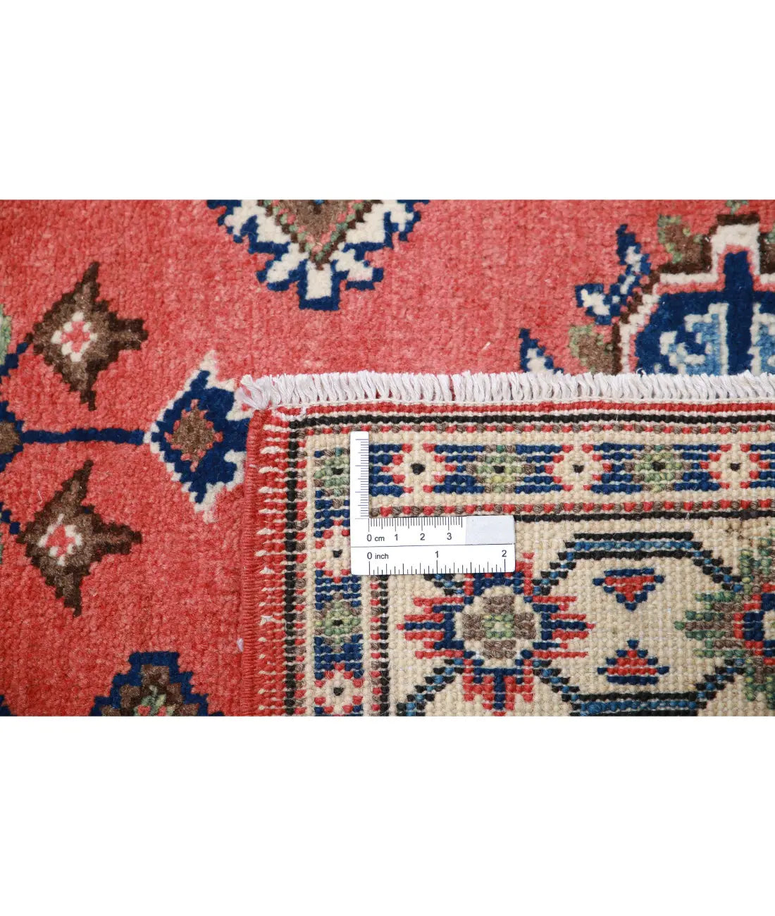 Hand Knotted Tribal Kazak Wool Rug - 2'8'' x 9'6''