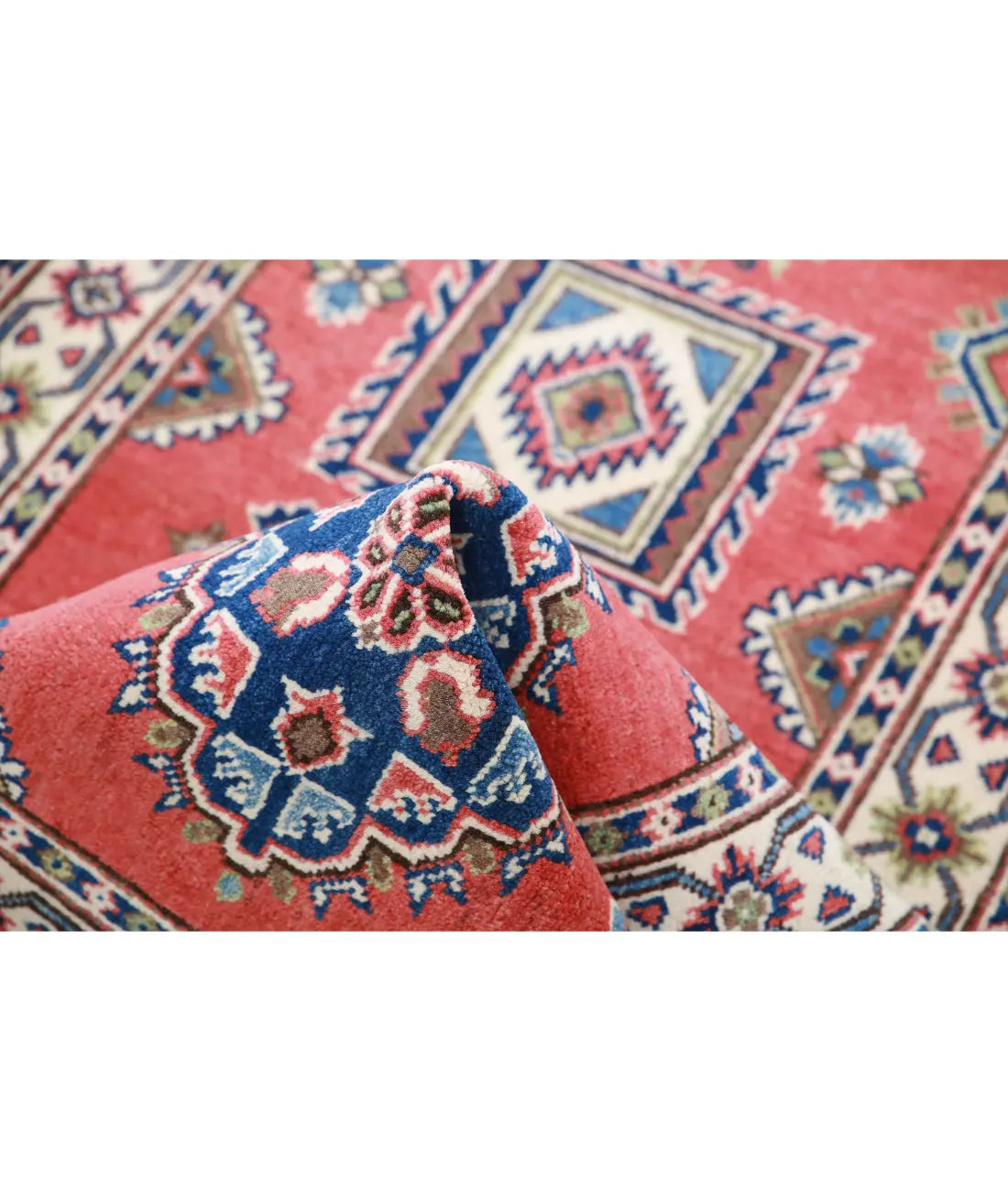 Hand Knotted Tribal Kazak Wool Rug - 2'8'' x 9'6''