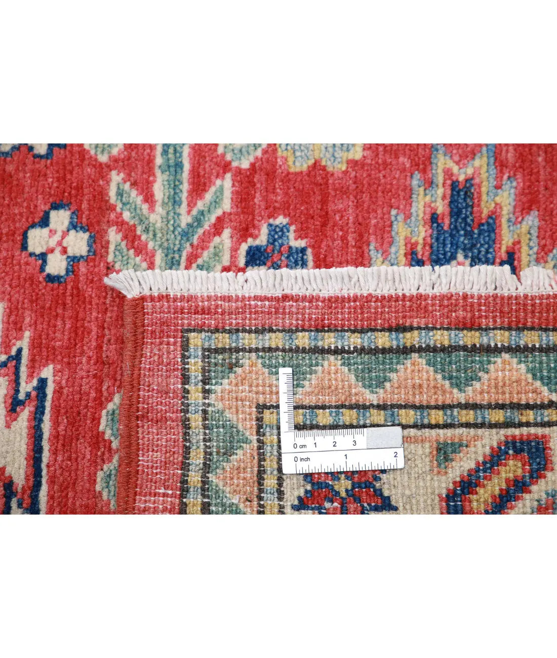 Hand Knotted Tribal Kazak Wool Rug - 2'8'' x 9'6''