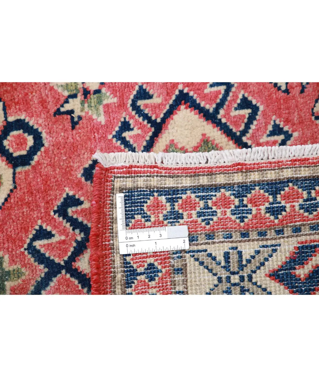 Hand Knotted Tribal Kazak Wool Rug - 2'9'' x 9'6''