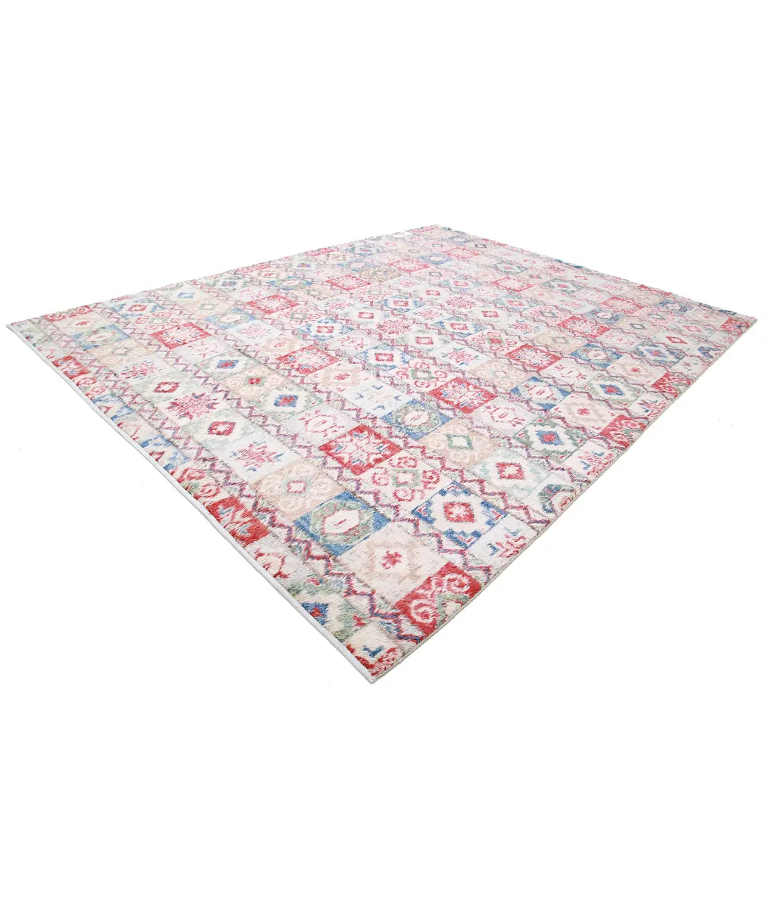 Hand Knotted Tribal Moroccan Wool Rug - 10'8'' x 13'10''