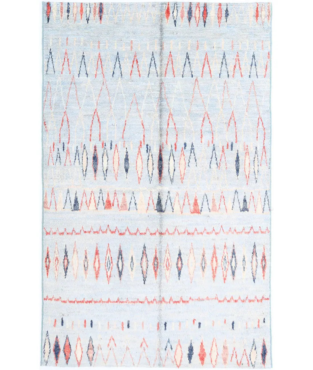 Tapis tribal marocain en laine noué à la main - 2&#39;11&#39;&#39; x 5&#39;0&#39;&#39;