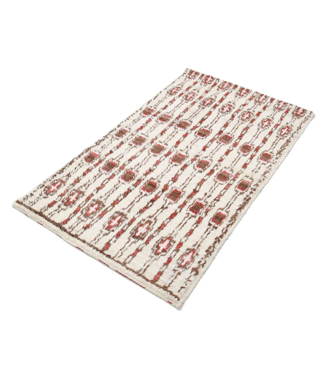 Tapis tribal marocain en laine noué à la main - 3'0'' x 4'2''