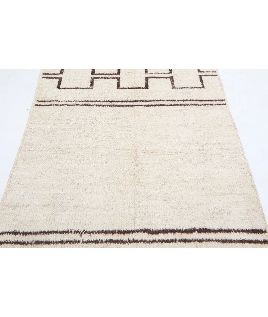 Tapis tribal marocain en laine noué à la main - 3'10'' x 5'8''