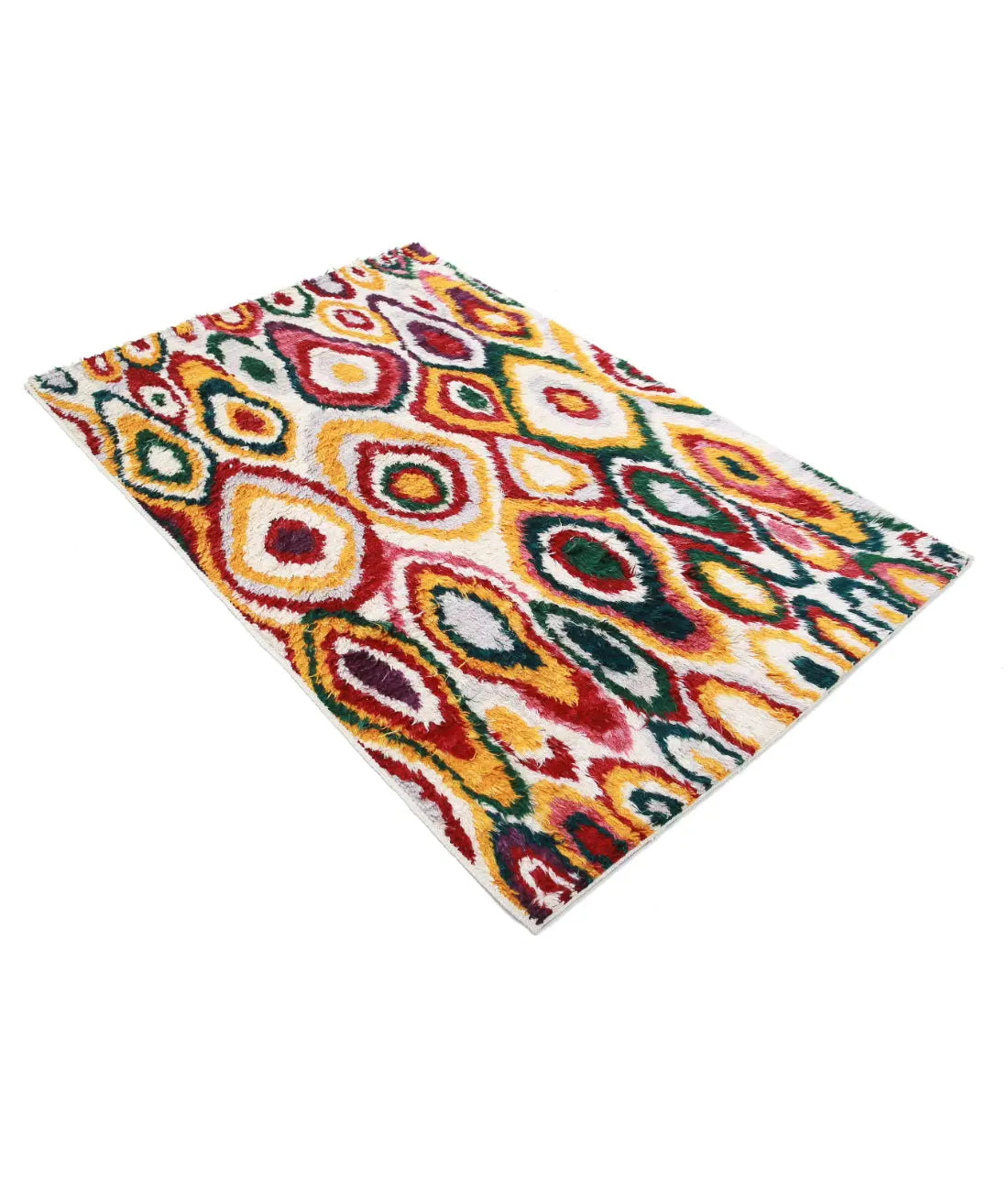 Tapis tribal marocain en laine noué à la main - 3'11'' x 6'0''