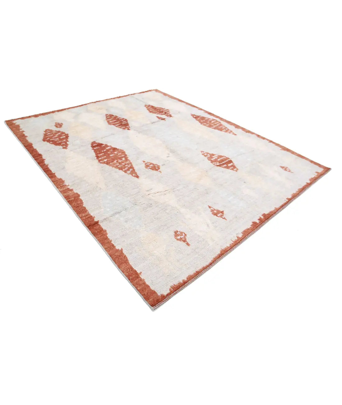 Hand Knotted Tribal Moroccan Wool Rug - 8'2'' x 10'0''