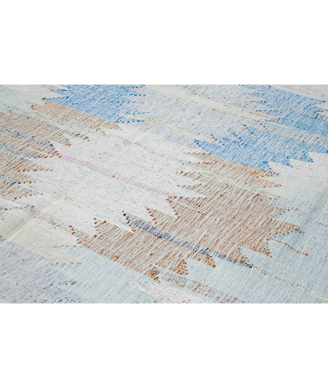 Hand Knotted Turkey Lily Cotton Kilim 10' x 14' Arteverk Arteverk Rugs