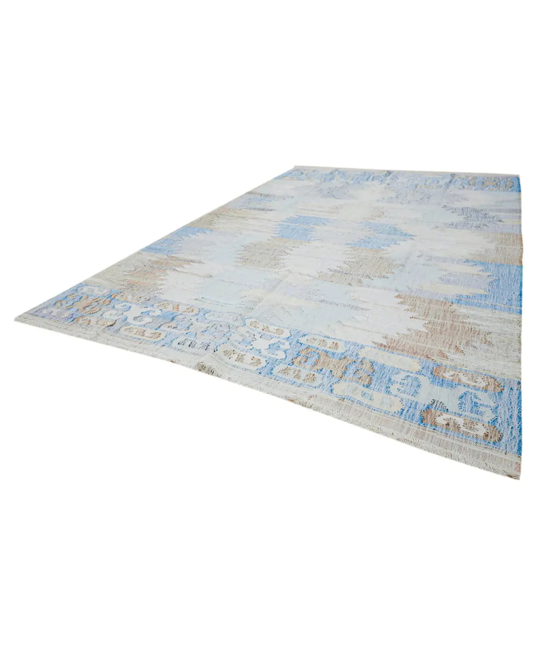 Hand Knotted Turkey Lily Cotton Kilim 10' x 14' Arteverk Arteverk Rugs