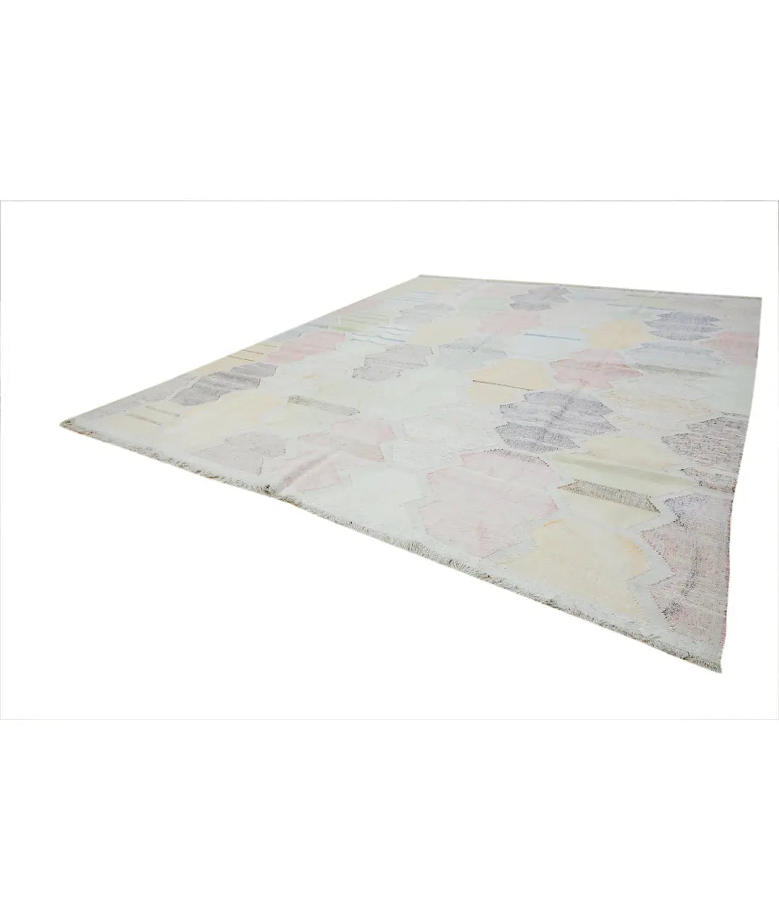 Hand Knotted Turkey Lily Cotton Kilim 12' x 14'8" Arteverk Arteverk Rugs