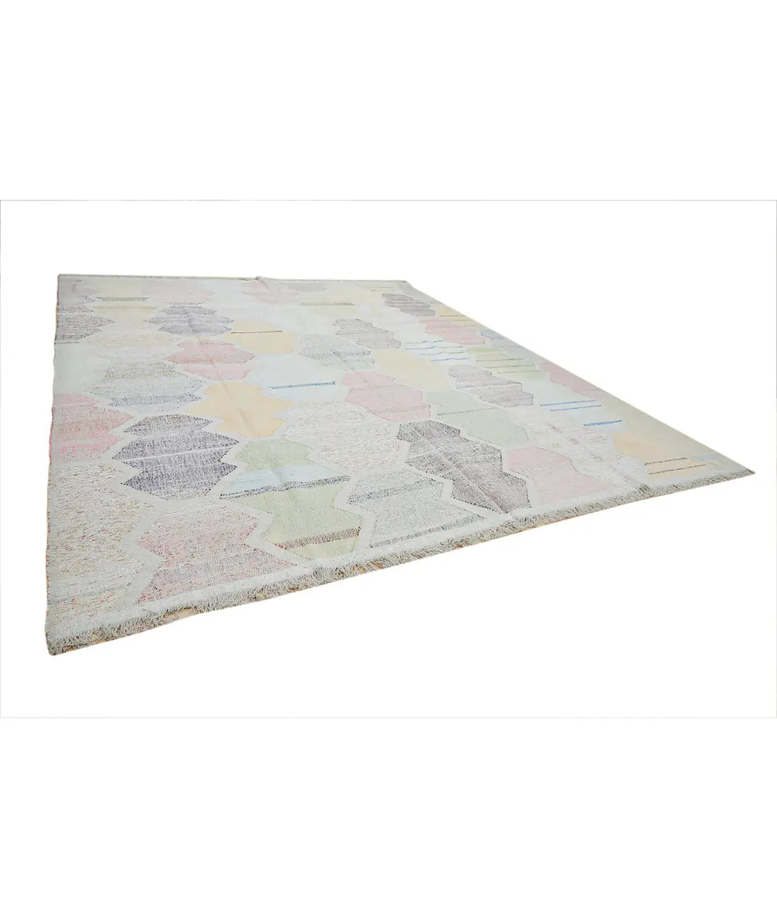 Hand Knotted Turkey Lily Cotton Kilim 12' x 14'8" Arteverk Arteverk Rugs